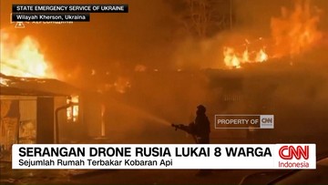 VIDEO: Serangan Drone Rusia Lukai Delapan Warga Ukraina