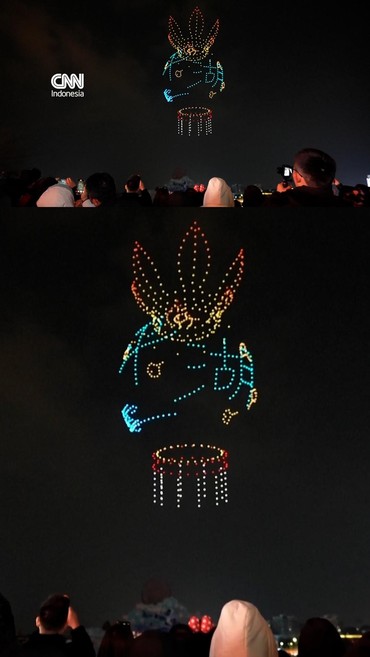 700 Drone Hiasi Langit Kala Festival Musim Semi Imlek di China