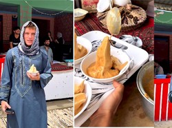 Viral! Konten Kreator AS Coba Es Krim Afghanistan, Begini Reaksinya