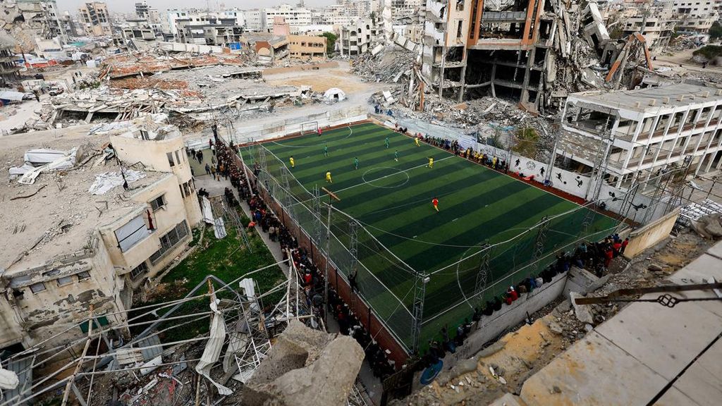 FOTO: Gairah Sepak Bola di Jalur Gaza Tetap Menyala