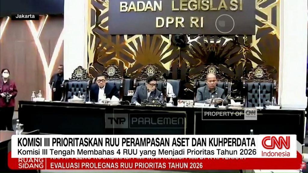 VIDEO: Komisi III Prioritaskan RUU Perampasan Aset dan KUH Perdata