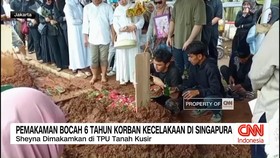 VIDEO: Pemakaman Bocah 6 Tahun Korban Kecelakaan di Singapura