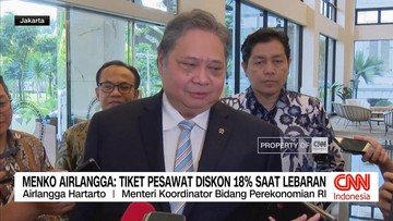 VIDEO: Menko Airlangga: Tiket Pesawat Diskon 18 Persen Saat Lebaran