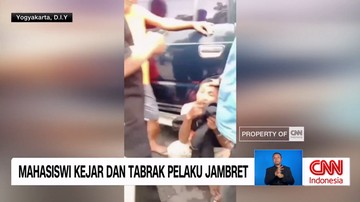 VIDEO: Mahasiswi Kejar dan Tabrak Pelaku Jambret