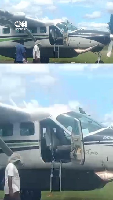 Rekaman Kondisi Pesawat Smart Air usai Ditembaki di Boven Digoel