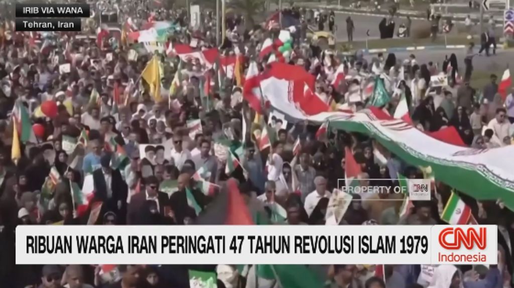VIDEO: Ribuan Warga Iran Peringati 47 Tahun Revolusi Islam 1979