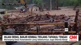 VIDEO: Tapanuli Tengah Kembali Diterjang Banjir Gelondongan Kayu