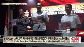 VIDEO: Aparat Ringkus 55 Tersangka Jaringan Narkoba di Surabaya