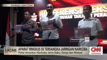 VIDEO: Aparat Ringkus 55 Tersangka Jaringan Narkoba di Surabaya