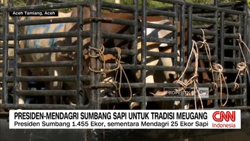 VIDEO:Presiden dan Mendagri Sumbang Sapi untuk Tradisi Meugang di Aceh