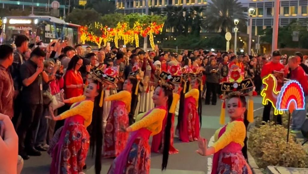 Suasana Pembukaan Jakarta Imlek Festival 2026 di Bundaran HI