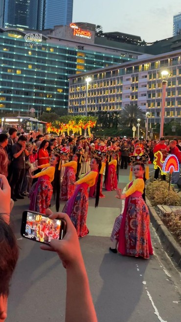 Suasana Pembukaan Jakarta Imlek Festival 2026 di Bundaran HI
