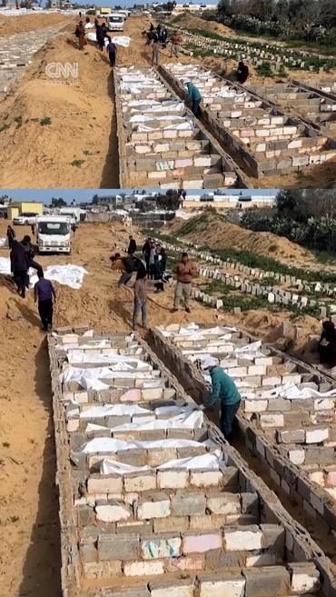 Pemakaman Massal 53 Jenazah Warga Palestina yang Dibebaskan Israel