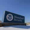 WASHINGTON, DC - FEBRUARY 13: The Homeland Security sign off of South Elizabeths Rd is seen on February 13, 2026 in Washington, DC. The Department of Homeland Security is on the verge of a shutdown as lawmakers have been unable to reach an agreement