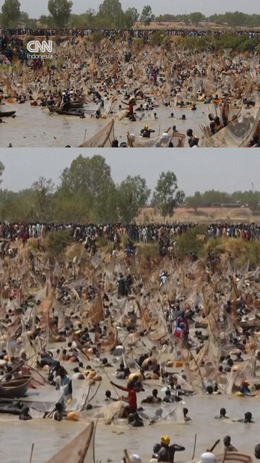 Ratusan Nelayan Nigeria Berebut Mobil Hadiah Festival Mancing Argungu