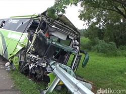 Bus Wisatawan Banten Kecelakaan di Tol Cipali, Satu Orang Tewas