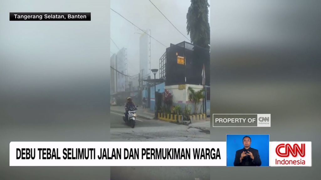 VIDEO: Debu Tebal Selimuti Jalan dan Permukiman Warga Tangsel