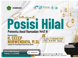Live Streaming Posisi Hilal 1 Ramadan 1447 H Lengkap Hasil Sidang Isbat
