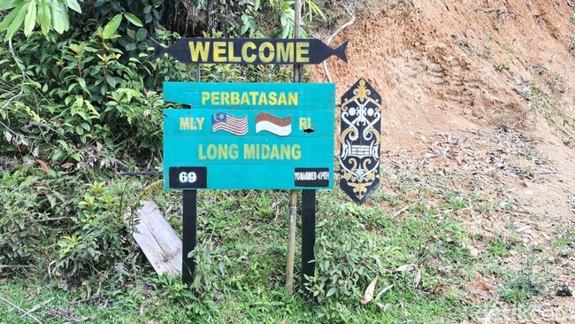 Perbatasan Indonesia-Malaysia di Long Midang, Nunukan, Kaltara.