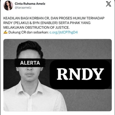 Sosok Rendy Brahmantyo yang Dilaporkan Lakukan Pemerkosaan terhadap Cinta Ruhama Amelz