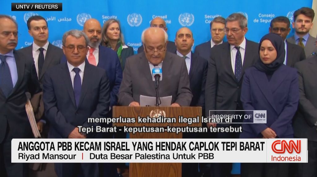 VIDEO: Anggota PBB Mengecam Israel yang Hendak Caplok Tepi Barat
