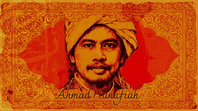 KH Ahmad Hanafiah, ulama dan pejuang Lampung, gugur dalam perjuangan kemerdekaan. Dikenang sebagai Pahlawan Nasional.