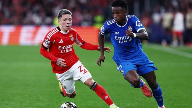 Pemain Benfica Gianluca Prestianni memberikan klarifikasi usai dirinya diduga melakukan rasialis kepada pemain Real Madrid Vinicius Junior.
