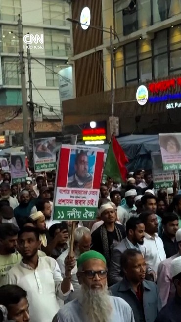 Protes Partai Jamaat-e-Islami saat Pelantikan PM Baru Bangladesh