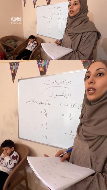 Guru Gaza Buka Sekolah Gratis untuk Anak Pengungsi Palestina di Mesir