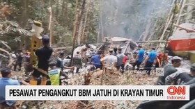 VIDEO: Pesawat Pengangkut BBM Jatuh di Krayan Timur