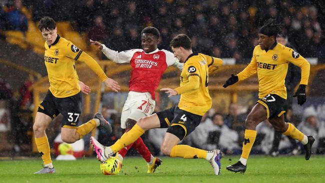 Arsenal gagal meraih kemenangan saat bertamu ke markas Wolverhampton Wanderers di Stadion Molineux, Kamis (19/2) dini hari waktu Indonesia.