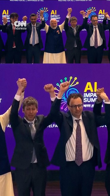 CEO OpenAI dan Anthropic Menolak Gandengan di India AI Impact Summit