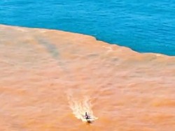 Fenomena Air 2 Warna Muncul Lagi di Pantai Baron Gunungkidul