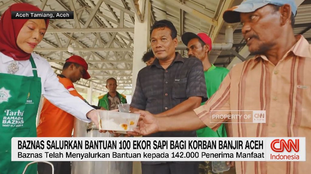 VIDEO: Baznaz Salurkan Bantuan 100 ekor Sapi Bagi Korban Banjir Aceh