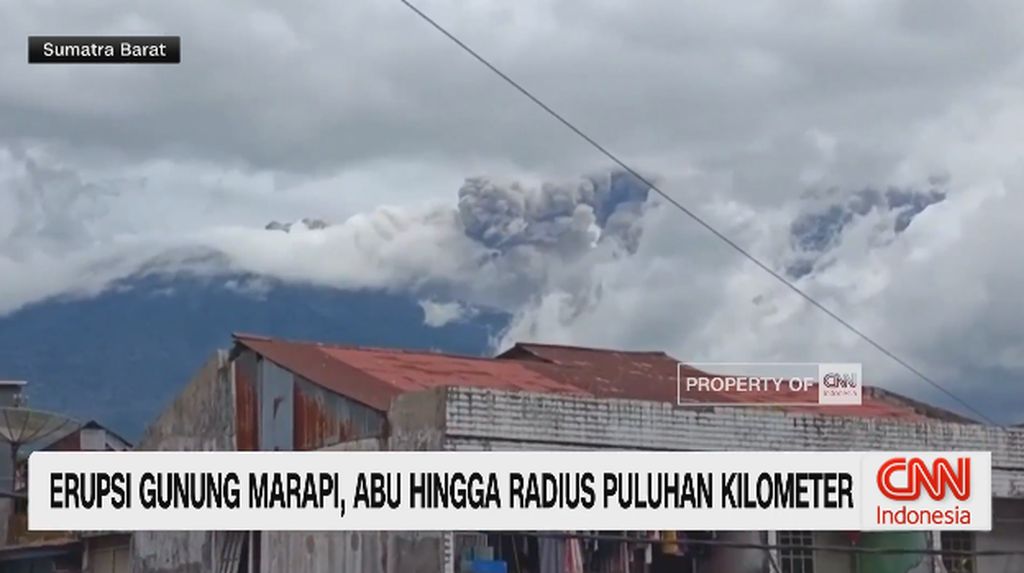 VIDEO: Erupsi Gunung Marapi, Abu Hingga Radius Puluhan Kilometer