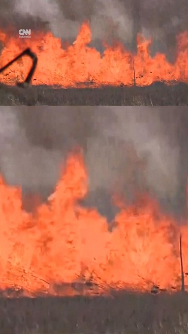 Damkar Berusaha Padamkan Kebakaran Lahan di Dekat Kansas City AS