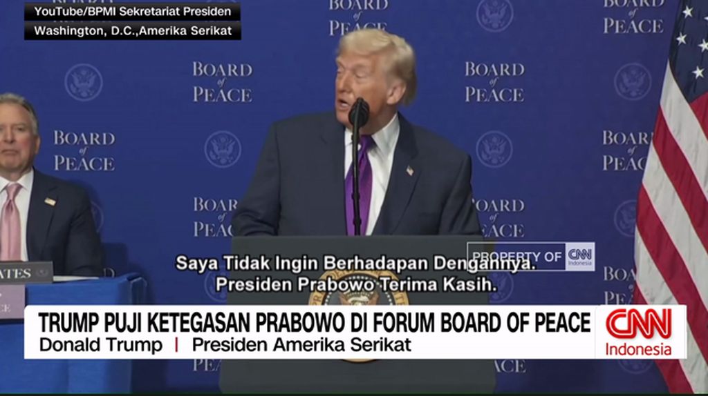 VIDEO: Trump Puji Ketegasan Prabowo di Forum Board of Peace