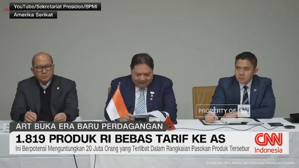 VIDEO: 1.819 Produk RI Bebas Tarif ke AS
