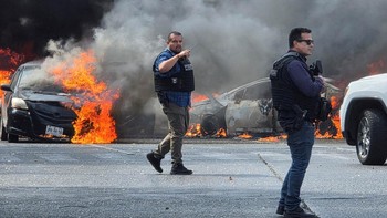 FOTO: Meksiko Mencekam Usai Bos Kartel Narkoba Tewas