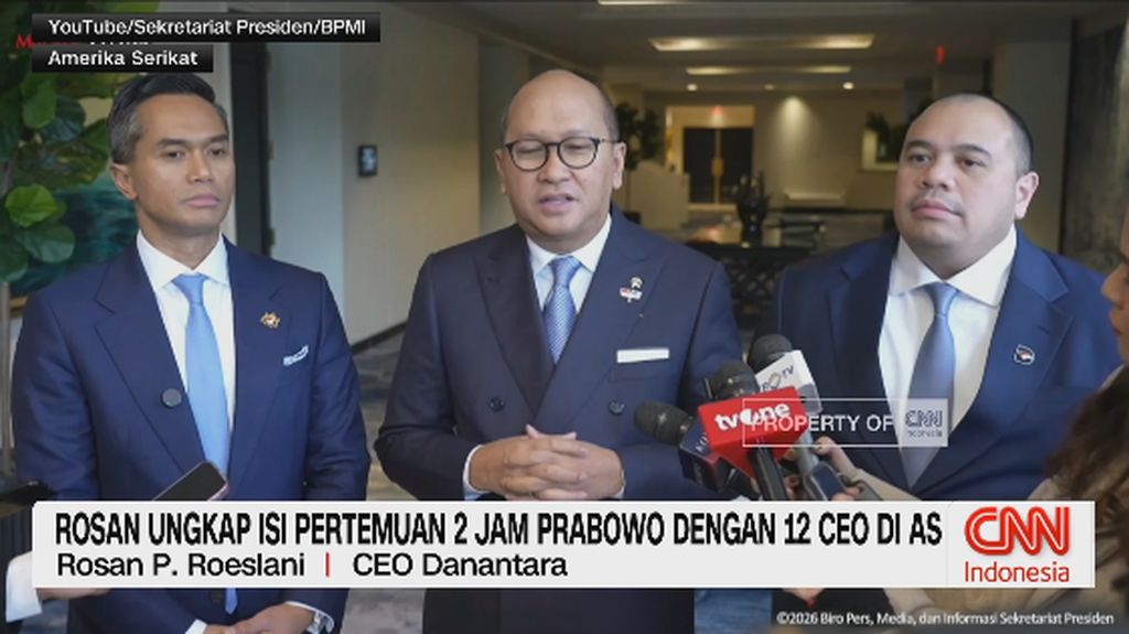 VIDEO: Rosan Ungkap Isi Pertemuan 2 Jam Prabowo Dengan 12 CEO di AS