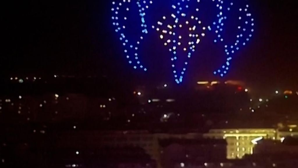 Keajaiban di Langit Lewat Pertunjukan Drone Festival Musim Semi China