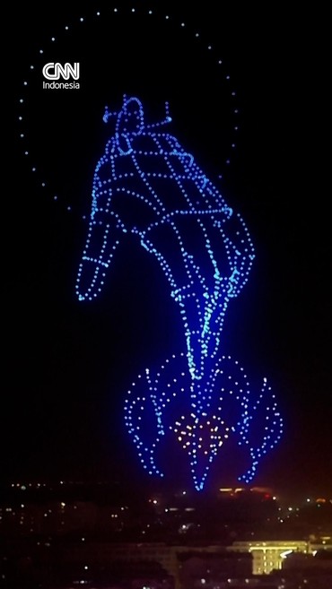 Keajaiban di Langit Lewat Pertunjukan Drone Festival Musim Semi China