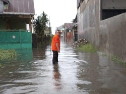 Banjir di 3 Wilayah Gowa Usai Hujan Semalaman, Jalan Yusuf Bauty Paling Parah