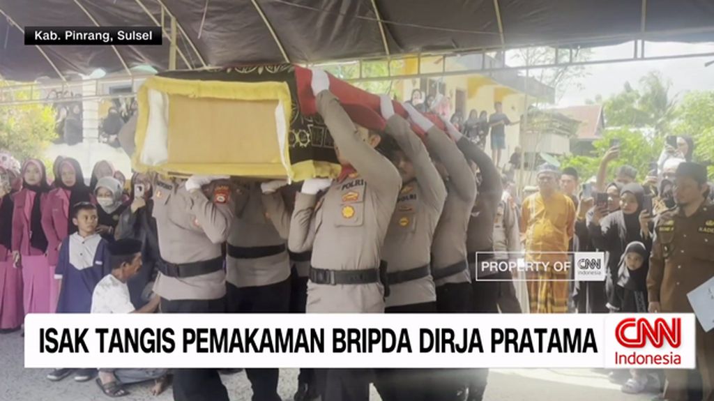 VIDEO: Isak Tangis Pemakaman Bripda Dirja Pratama