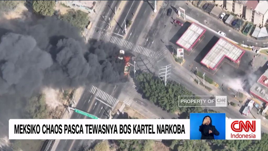 VIDEO: Meksiko "Chaos" Pasca Tewasnya Bos Kartel Narkoba