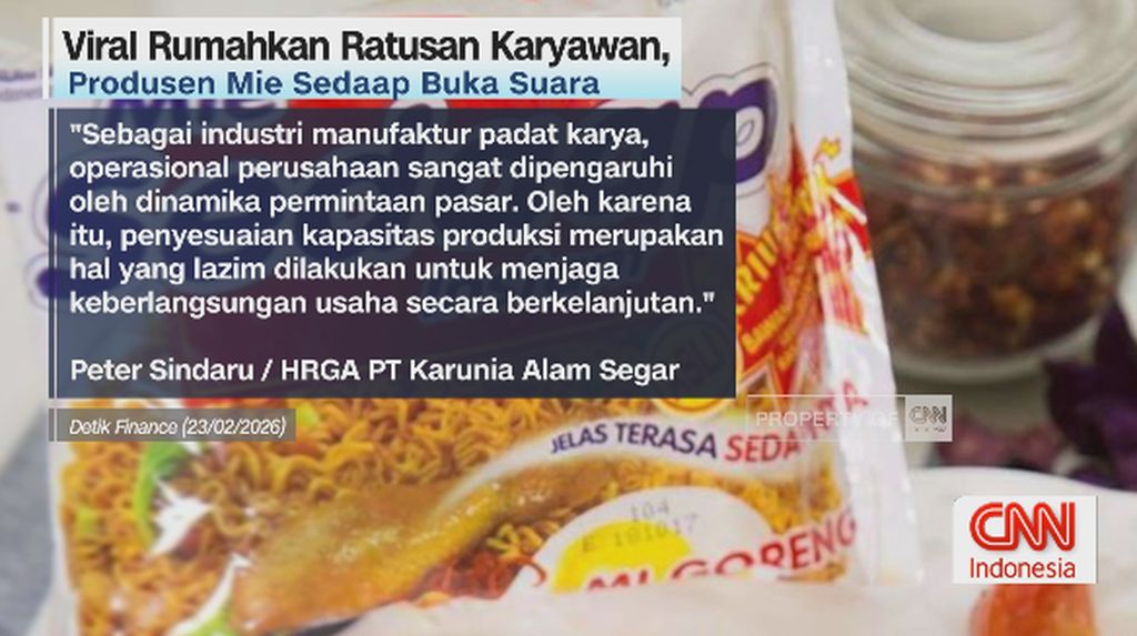 VIDEO: Rumahkan Ratusan Karyawan, Produsen Mie Sedaap Buka Suara