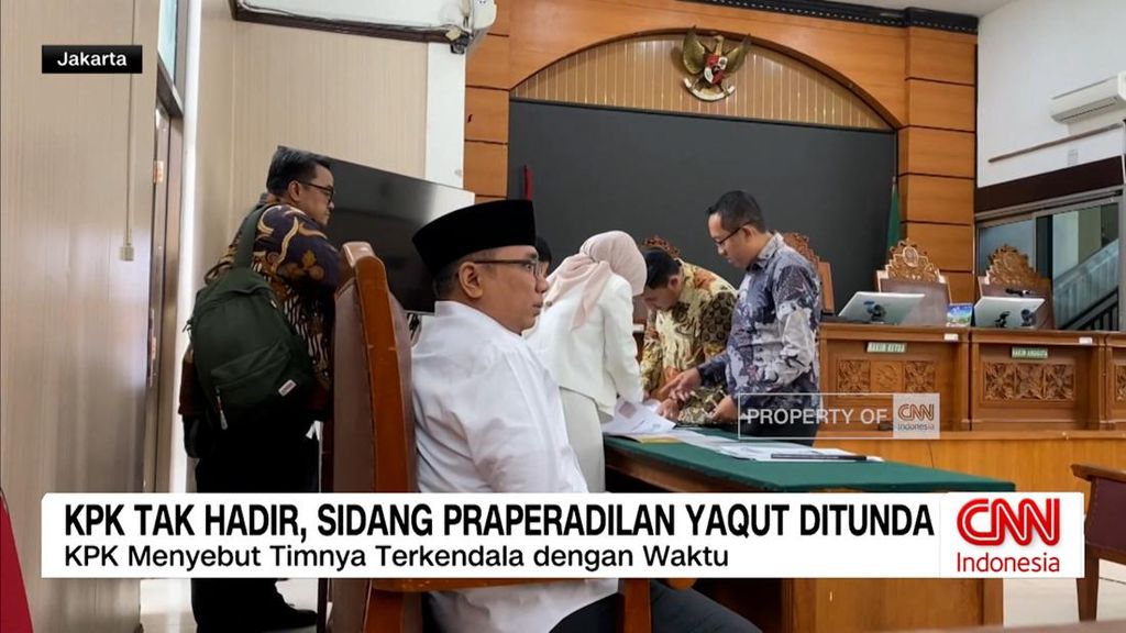 VIDEO: KPK Tak Hadir, Sidang Praperadilan Yaqut Ditunda
