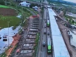 Ruas Tol Palembang-Kayuagung yang Rusak Parah Dibangun Slab On Pile