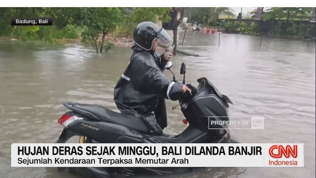 VIDEO: Hujan Deras Sejak Minggu, Bali Dilanda Banjir