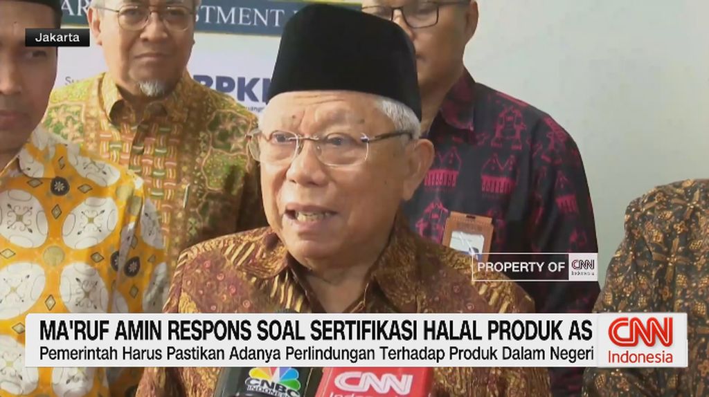 VIDEO: Ma'ruf Amin Respons Soal Sertifikasi Halal Produk AS